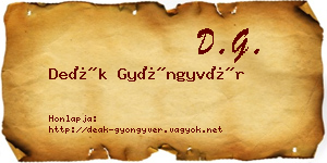 Deák Gyöngyvér névjegykártya